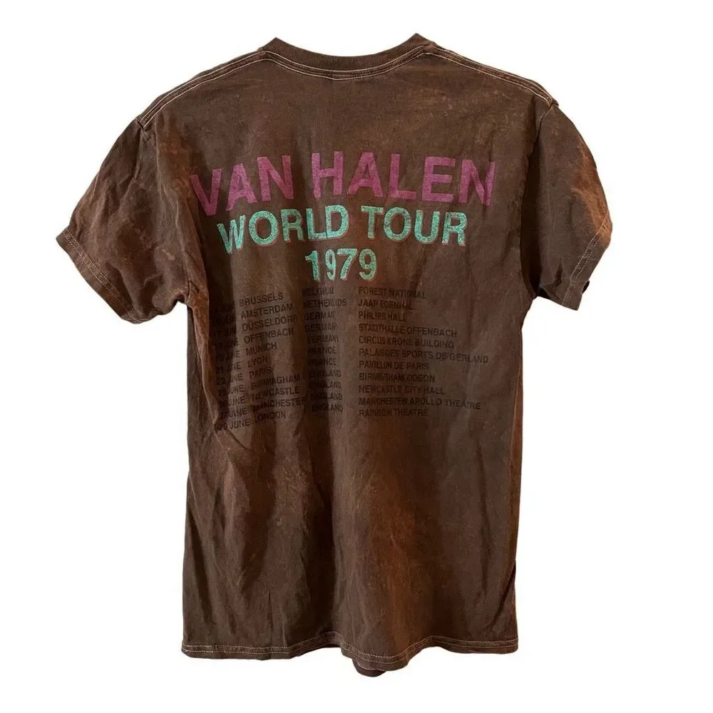 NWOT Van Halen 1979 World Tour Distressed Tee‎ Shirt Unisex Medium